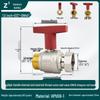 High-Flow Copper Ball Valve with Quick Connect for Fan Coil Units, Dual Thread Male and Female, 1-Inch and 3/4-Inch Options
