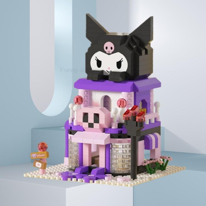 Cartoon Anime  Blocks Kuromi My Melody Cinnamoroll Mouse Building Blocks Doll Toy Kids Birthday Gift