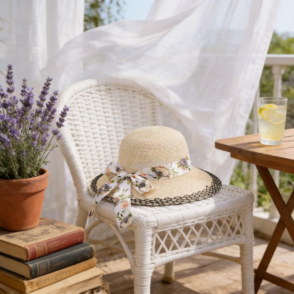 Summer Straw Sun Hat With Large Brim And Breathable Cotton For Women Sun Protection