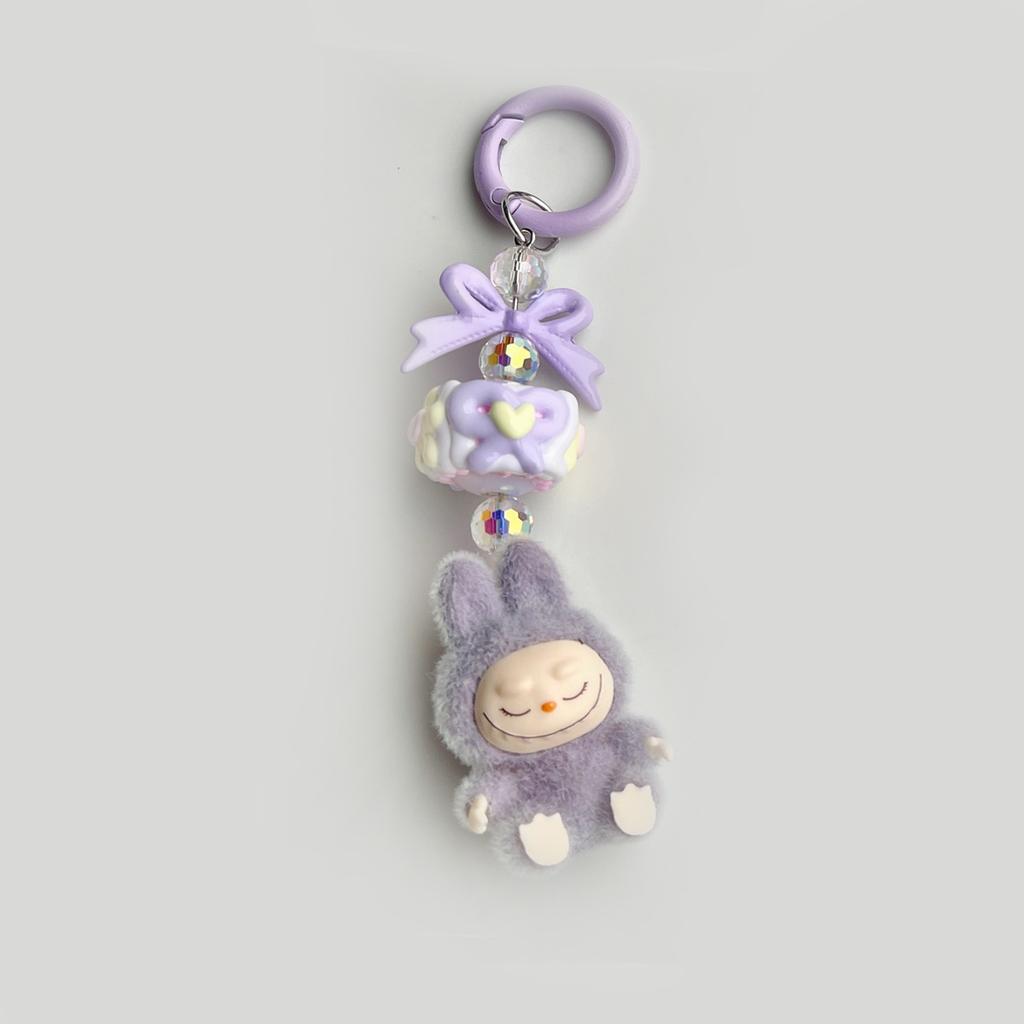 Flocking Mini Keychain Vinyl LABU Cute Grain Baby-free Bag Mobile Phone Pendant Cute Keychain