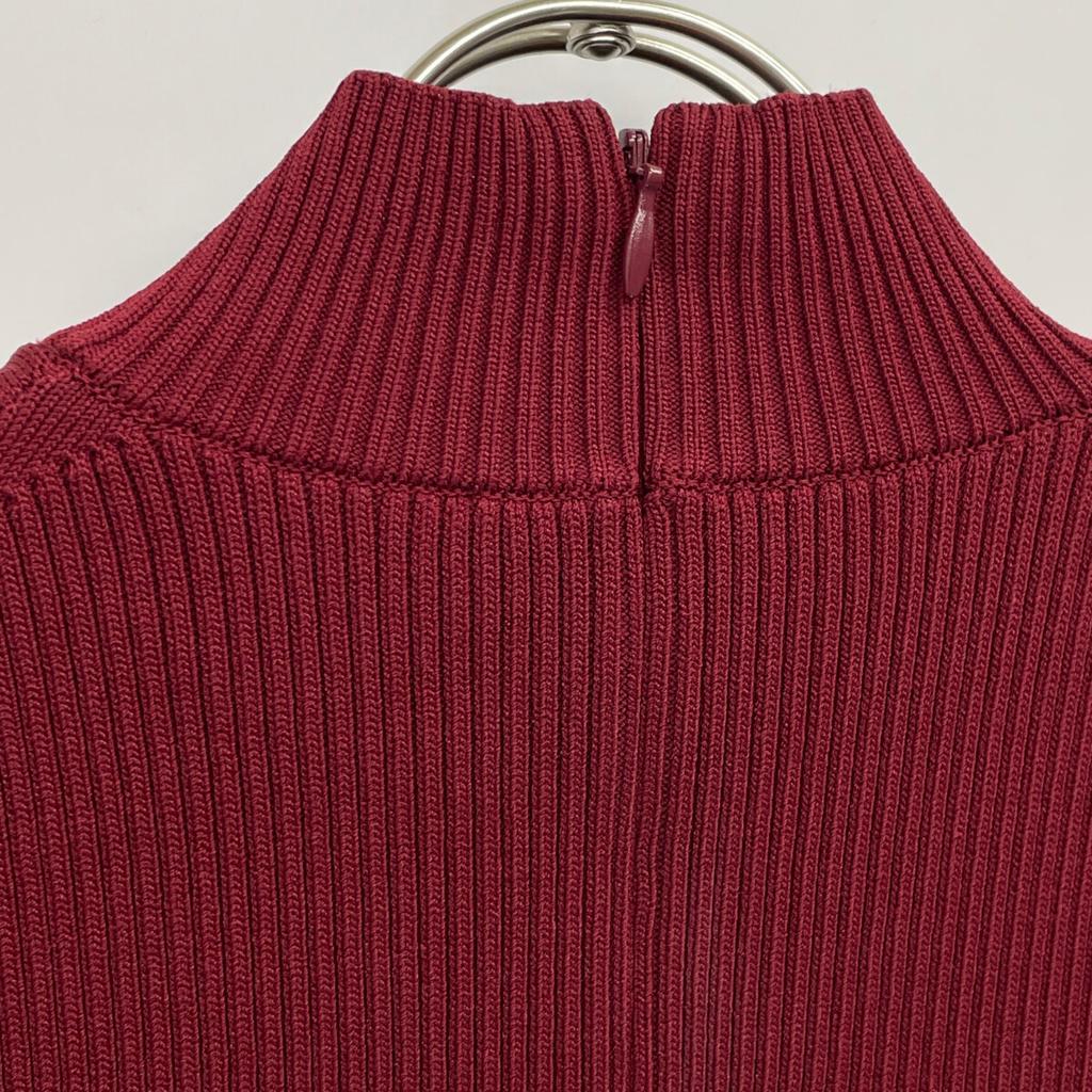 Michael Kors Rayon X Nylon Side Logo Tape Short Sleeve Rib Knit Dress Dress S RedUsed