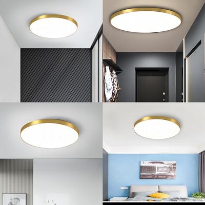Modern LED Ceiling Light Lamp Simple Golden Round For Bedroom Corridor Garage Cloakroom Aisle Balcony Study Lighting Fixtures