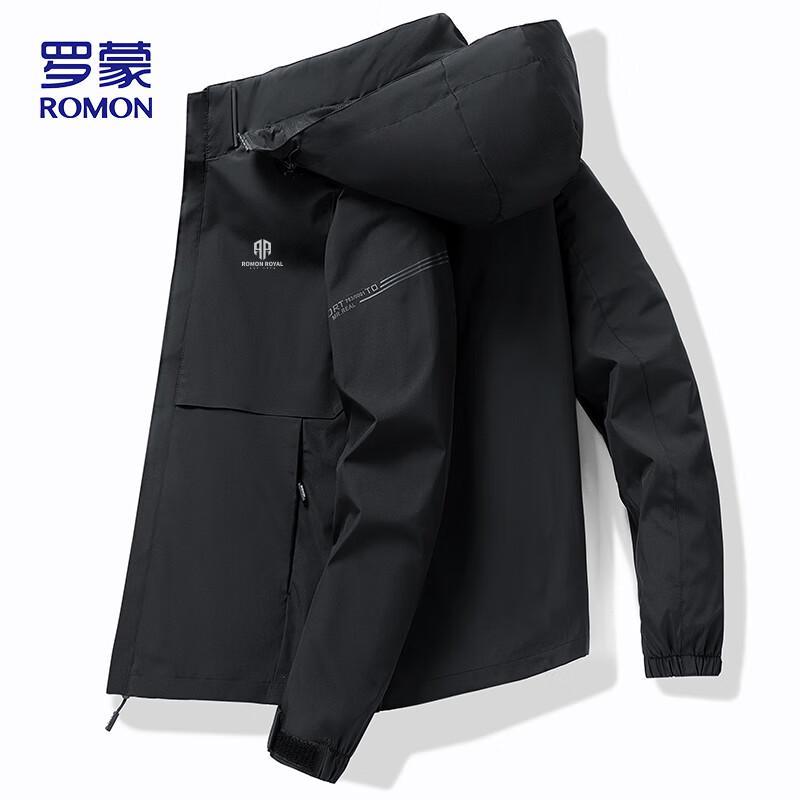 ROMON Men's Hooded Business Casual Jacket E29