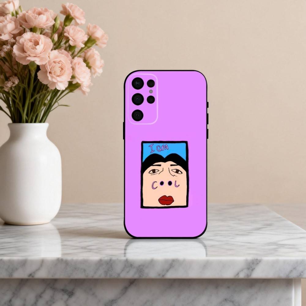 Funny I Am C-Cool Pattern Phone Case For Samsung S25,24,23,22,30,21,10,9,Ultra,Plus,Lite,FE,4,5 G Soft Black Case