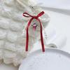 Sweet Ribbon Bowknot Pearls Keychain Charm Fashionable Key Accessory Cuteness Bag Charm Suitable for Keys and Bags