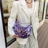 Sequined Crescent Bag Personality Trend 2025 New Fashion Summer Large Capacity Chain One Shoulder Crossbody Dumpling Bag