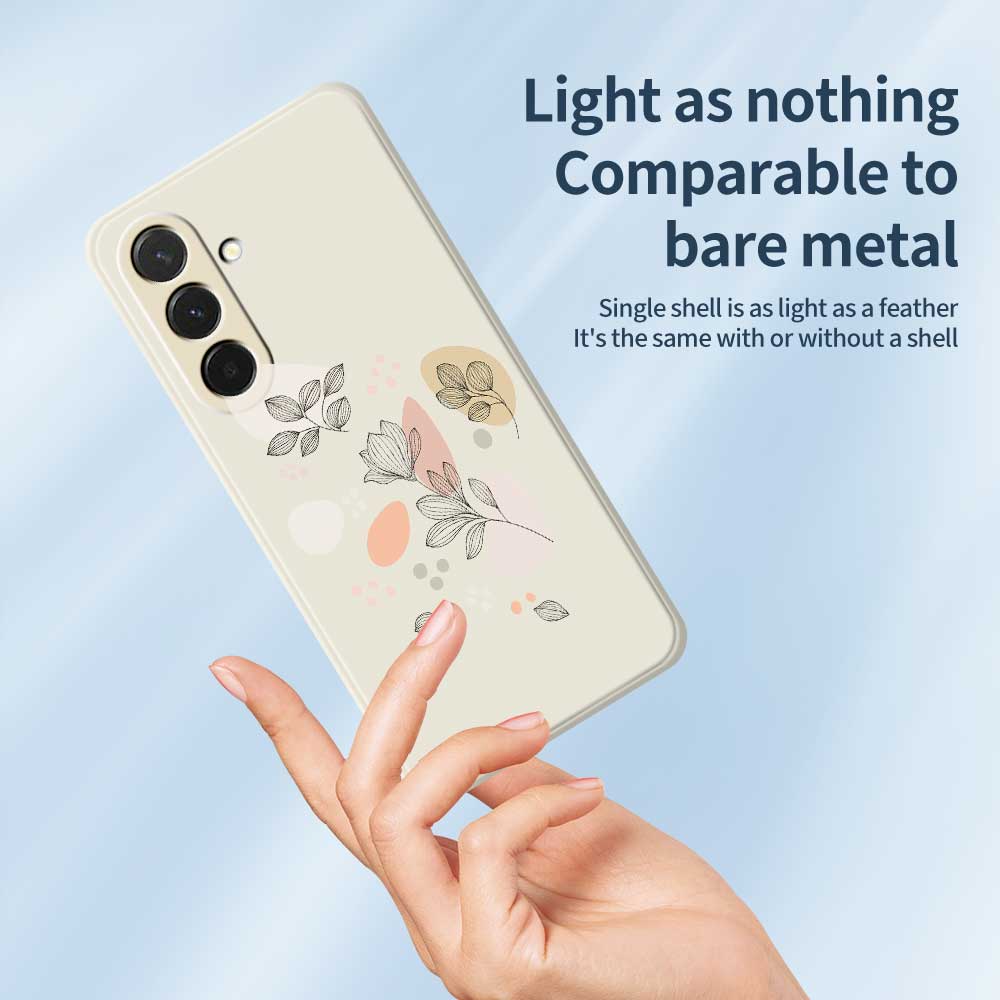 For Samsung Galaxy A36 5G Case Sketch Leaves Pattern Printing Straight Edge TPU Phone Back Cover