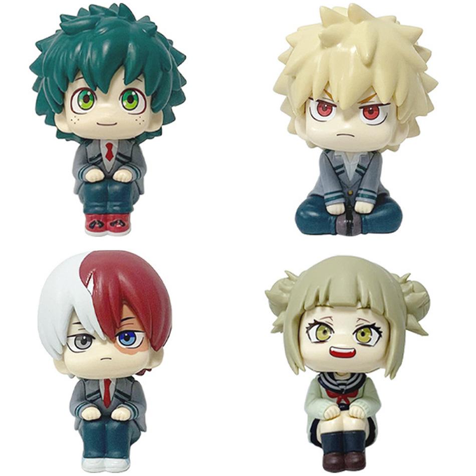 Hot Anime My Hero Academia Midoriya Izuku Bakugou Katsuki Ochaco Uraraka Anime Figure Q Versio Toys For Kids Christmas Toy Gifts