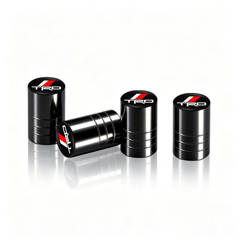 4Pcs Matt Car Wheel Tire Valve Caps for Toyota TRD RAV4 Corolla Camry Frontier Supra C-HR Tacoma PradoCorolla CHR Accessorie