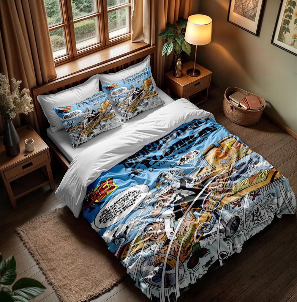 

Mortadelo Y Filemn Duvet Cover Set Without Sheet King Queen Double Full Twin Single Size Bed Linen Set EU Single(135*200cm)3pcs