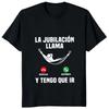 Retirement Is Calling And I Have To Go Tshirt Funny Spanish Text  Retired Gift Dad Tshirt Casual Soft Unisex Men T Shirt