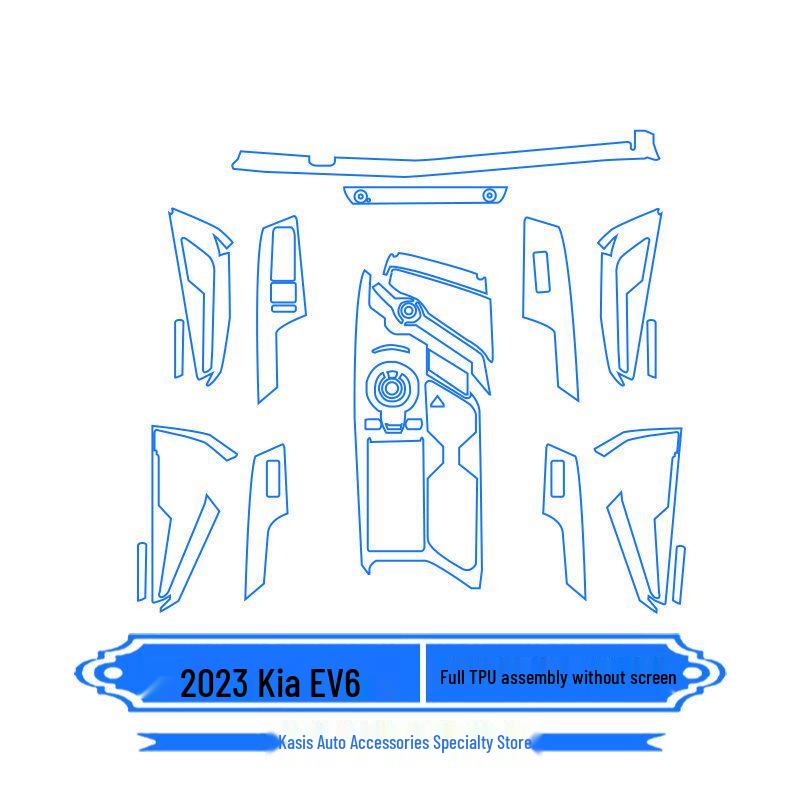 2023 Kia EV6 Interior Film - Navigation Screen, Gear Shift, Air Conditioning, Center Console Protection & Decoration Stickers