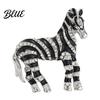 Rainbow Horse Pin Brooch Horse-Themed Zine Alloy with Inlaid Crystals