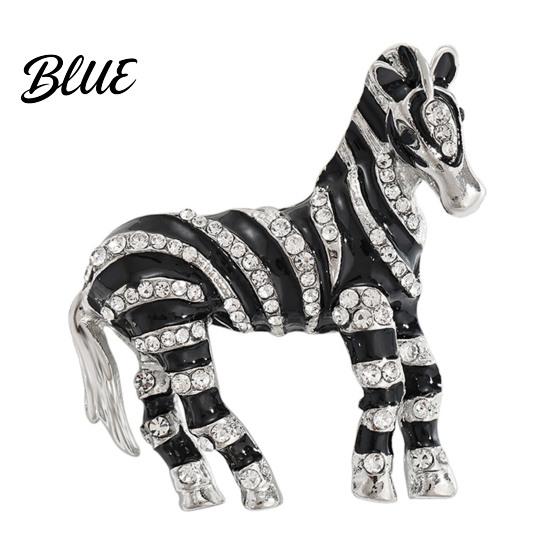 Rainbow Horse Pin Brooch Horse-Themed Zine Alloy with Inlaid Crystals