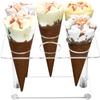 Top Quality 6 Hole Ice Cream Cone Holder Clear Acrylic Waffle Cone Display Stand Roll Sushi Popcorn Rack For Party Kids Birthday