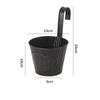 Metal Hanging Flower Pots Wall Mounted Drainable Hanging Planter with Hooks Railing Flower Planter Indoor Balcony