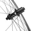 SUPERTEAM Carbon Clincher Wheels 700C Disc Brake Bike Wheel Set and Center Lock Thru Axle 50C-25 (White Red, 12100-12142)