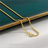 Gold Plated Genuine 925 Silver Chains DIY Necklace for Women Box Twisted Link Snake O Chain Accessories