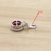 Oval Red Zircon Jewelry Drop Earrings Silver Color Dangle Earring For Women Free Jewelry Box