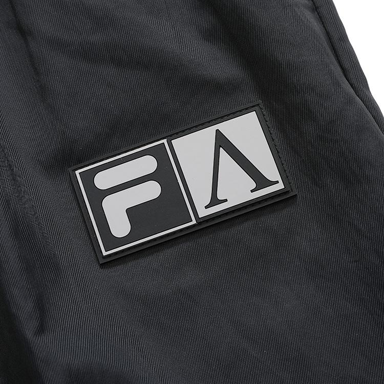 FILA Fusion Aries Collaboration Series Casual Woven Knit Sports Pants Unisex pants Deep-Black T11U218804F-BK