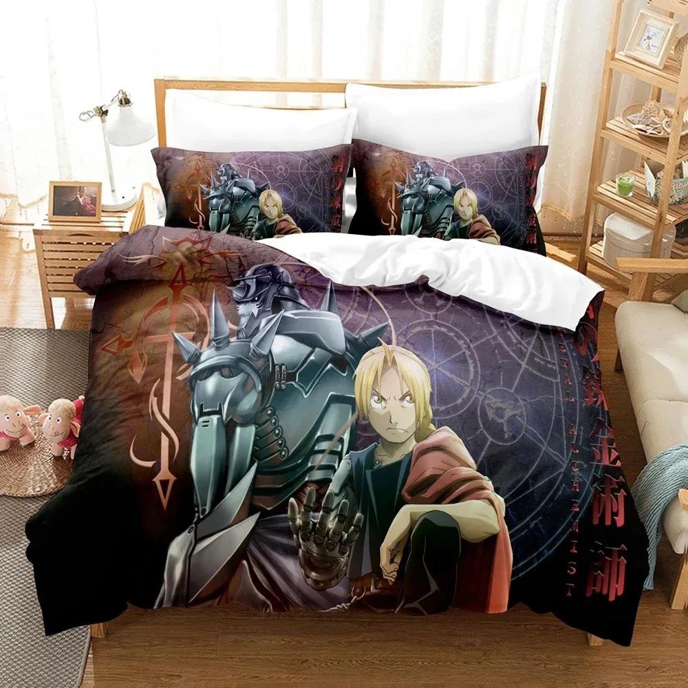 3D FULLMETAL ALCHEMIST Bedding Sets Duvet Cover Set With Pillowcase Twin Full Queen King Bedclothes Bed Linen Home textile
