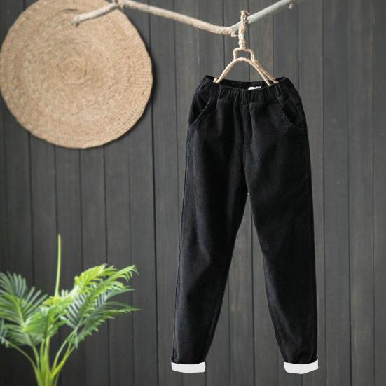 

Женские брюки с эластичной резинкой на талии, свободные однотонные прямые простые стильные повседневные карманы с тонкими мягкими теплыми женскими брюками до щиколотки, шаровары 2XL серый