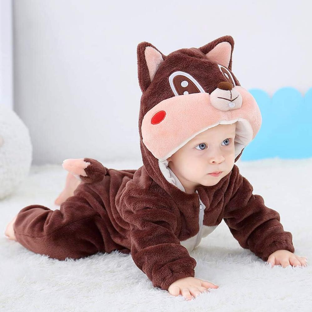 Piżama Onesie Kostium Przebranie Śpiochy Wiewiórka Niemowlę 120: 95-105 Cm