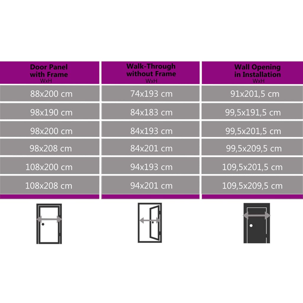 Exterior Door White 108x200 cm