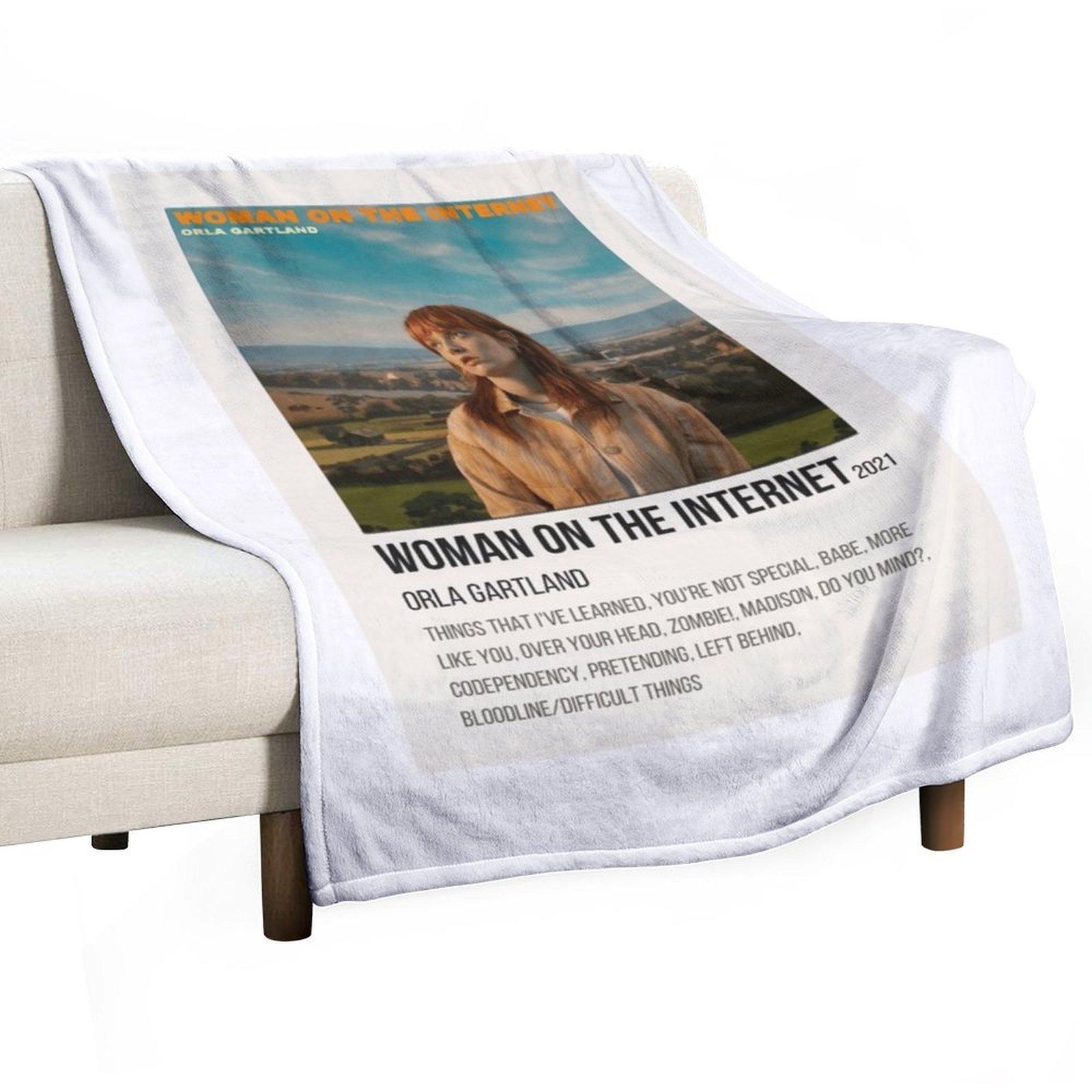 

orla gartland woman on the internet album poster Throw Blanket for winter Plush Loose Summer Blankets 30x40in