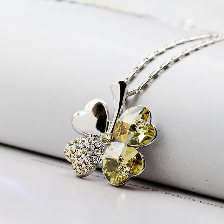 

Импортное хрустальное ожерелье «Четырехлистный клевер» - Классический дизайн «Капля воды»