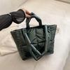 New Women's Bag High End Down Jacket Handbag Large Capacity Fashionable Autumn and Winter Cotton Jacket Shoulder Bag Commuting Toy Bag