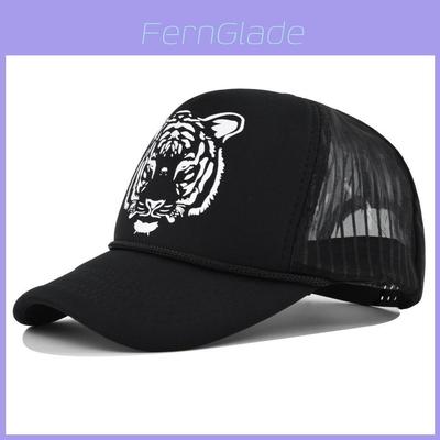 Cartoon Printed Baseball Cap Tiger Head Duck Tongue Cap Breathable Mesh Cap Casual Cotton Sun Hat