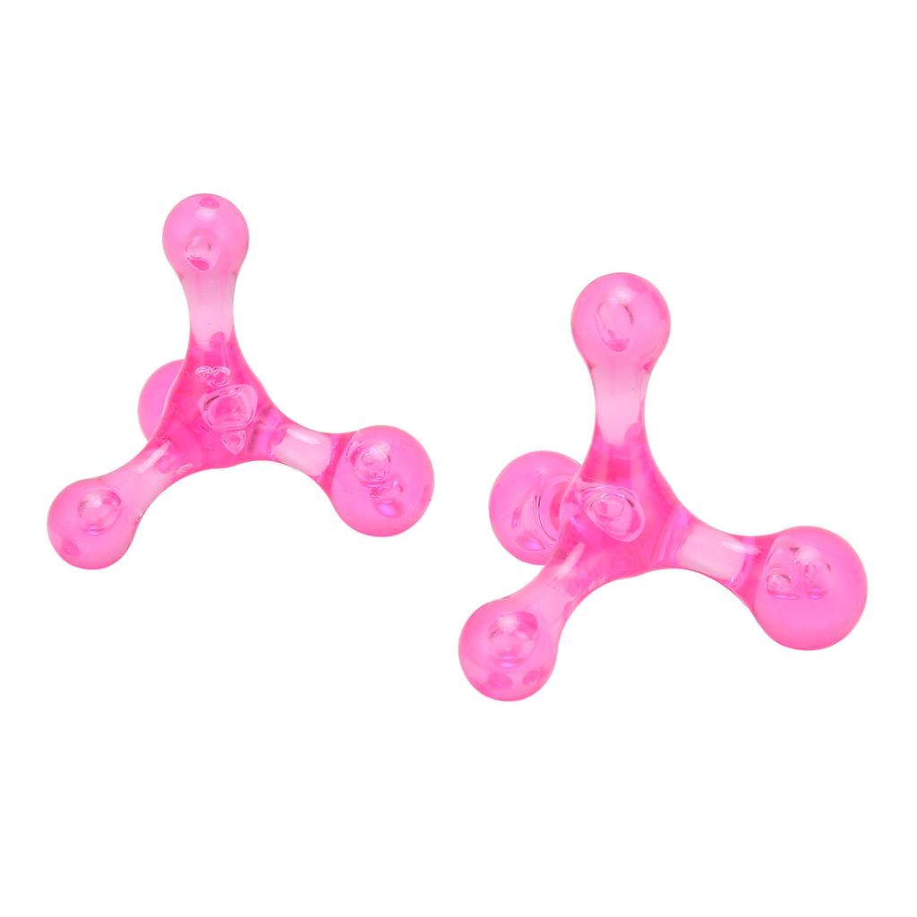 2 Stück Fußgewölbemassagegerät Mini Handheld 4 Kugeln Entspannung Akupressur Fußgewölbemassagegerät für Bein Arm Rosa