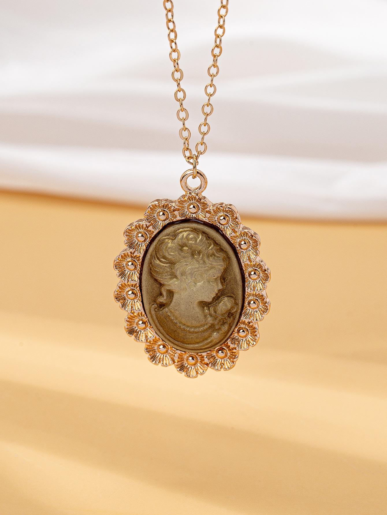 Темперамент, Мода, Преувеличенный, Крупное женское ожерелье-подвеска, Личность, Универсальный тренд, Цепочка-свитер интернет-знаменитости, Женщины темно-коричневого