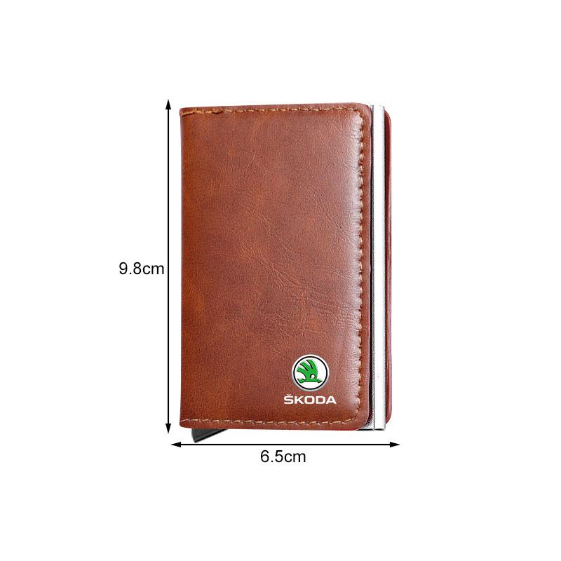 1 Stück ID Kreditkartenhalter Mini RFID Geldbörse Automatisches Pop-Up Bankkartenetui für Skoda SCALA Superb Octavia 2 3 A4 A5 Fabia Kamiq Kapoq Kodiaq Rapid