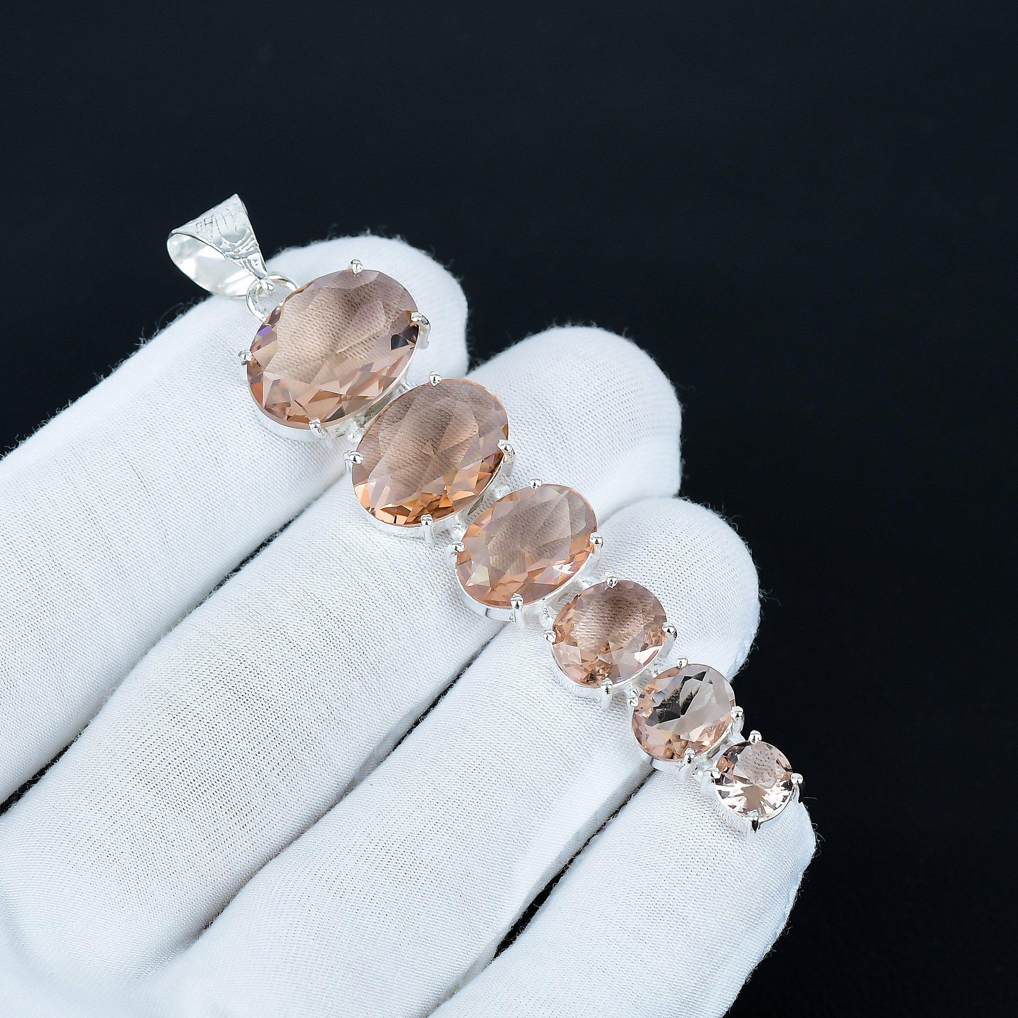 

Кулон с морганитом, Кулон из стерлингового серебра 925 пробы, Кулон ручной работы, Антикварный кулон, Кулон с драгоценным камнем морганитом, Подарок на День святого Валентина 3.14 оранжевый