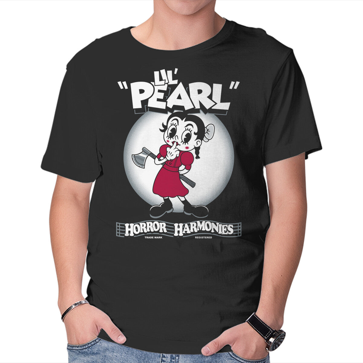 Unisex Crew Neck T-Shirt Lil Pearl Graphic Short Sleeve Casual Tee XL
