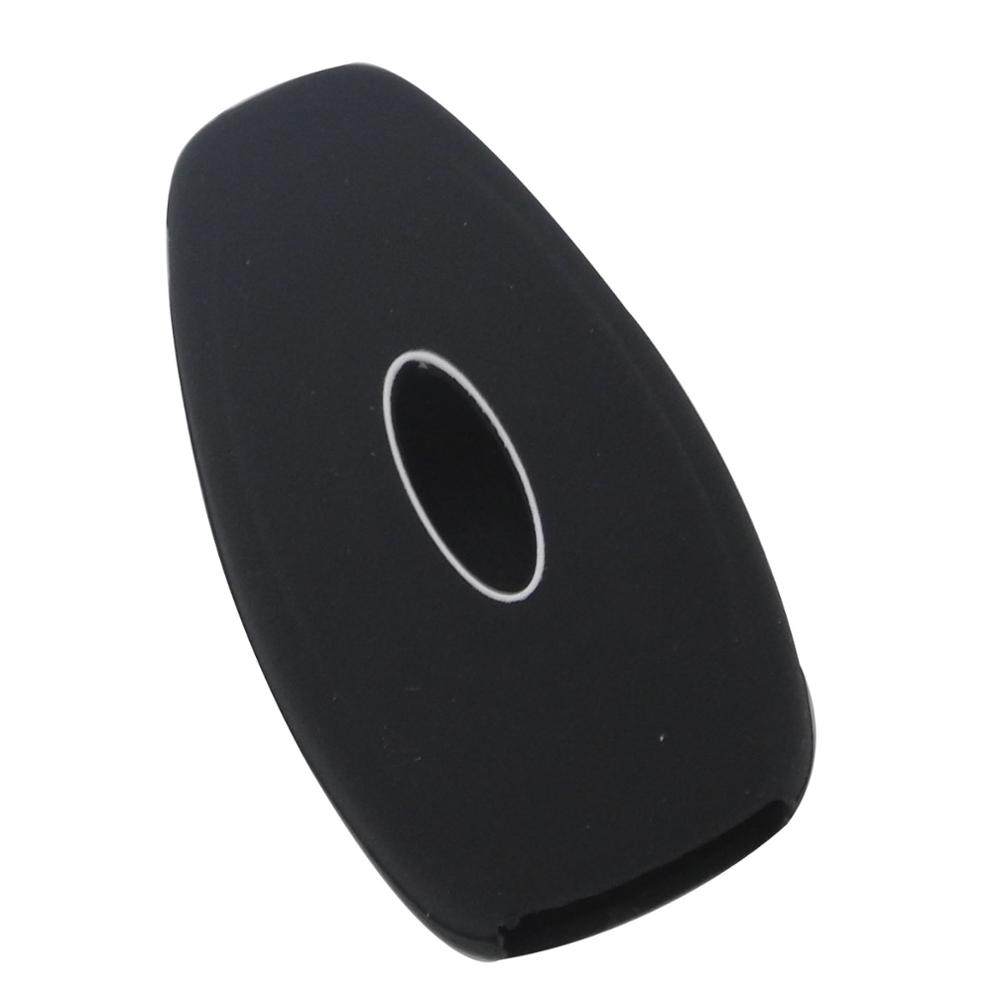 

jingyuqin 3 кнопки Автомобильный силиконовый чехол для пульта дистанционного ключа Брелок для ford Fiesta Focus Mondeo C-Max B-Max Kuga Силиконовый смарт-ключ чёрный