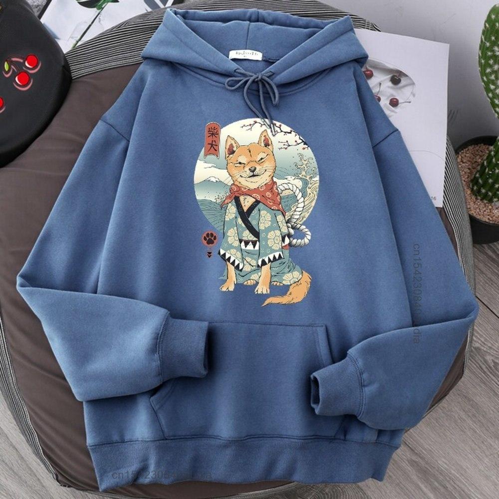 Толстовка с мультяшным принтом Шиба-ину унисекс — фото 13