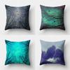Blue Retro Moon Star Pillowcase Car Ornaments Office Living Room Home Pillowcase