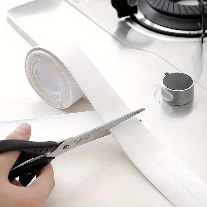 1pc Self-Adhesive Seal Strip Tape, PVC Material, Meat-seam Design, Home Goods, Bathroom Seam Cover | Seamless Adhesive Strip | Bathroom Caulk Stri