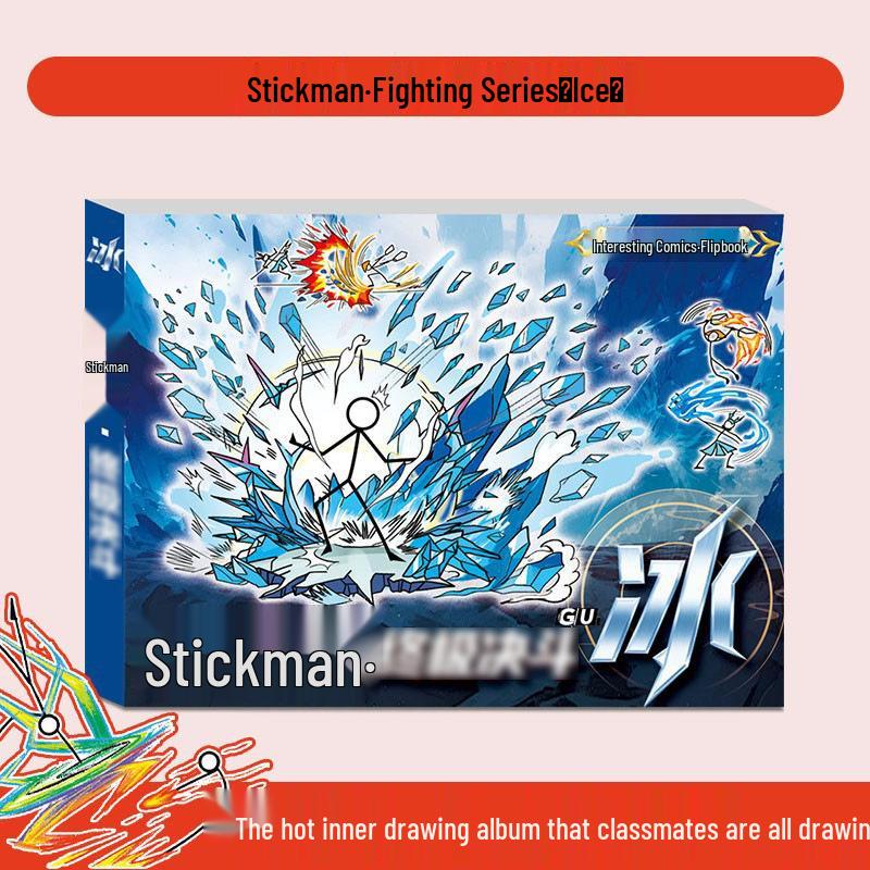 Stickman Tracing & Fighting Flipbook: Children's Comic & Coloring Tutorial