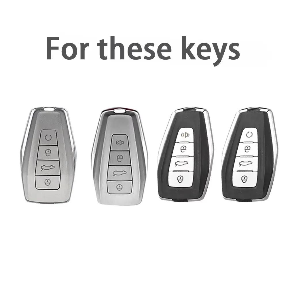 Interior Mouldings Car Smart Key Cover Case for Geely Coolray X6 Geometry C Emgrand Global Kulrey Hawk GX7 Okavango Remote Auto