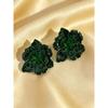 European and American Retro Exaggerated Flower Stud Earrings Premium Earrings 3D Flower Stud Earrings Dripping Oil Decorative Flower Ears