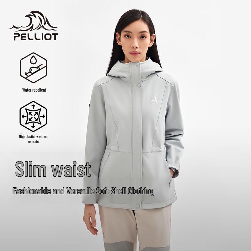 PELLIOT Women's Windproof Water-Resistant Softshell Hiking Jacket