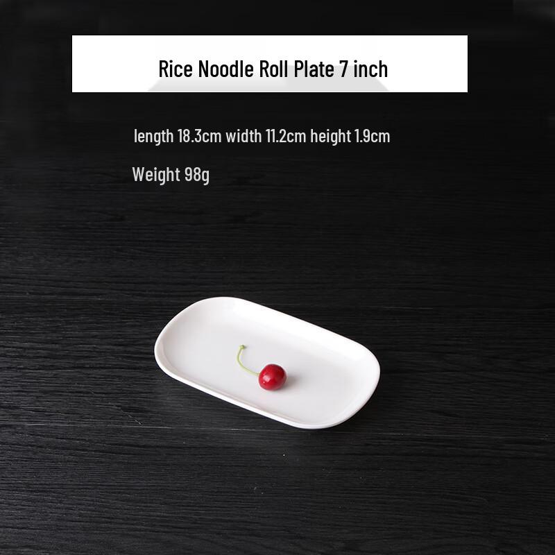 Qianxing A8 White Melamine Chee Cheong Fun & Snack Plates