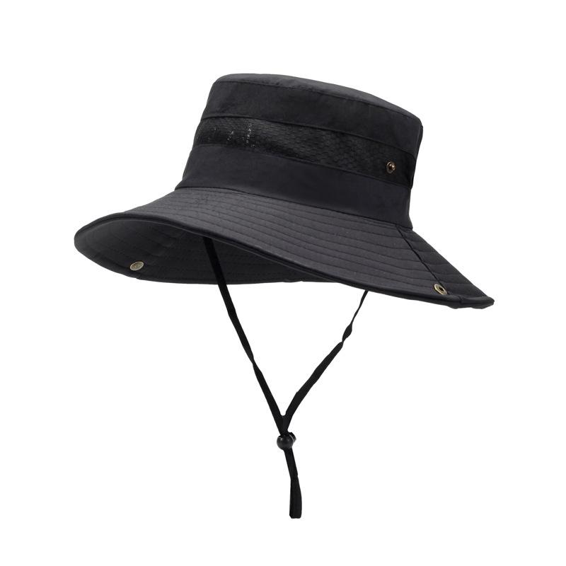 

Літній захист від УФ-променів Велосипедний сонцезахисний капелюх Дихаючий сонцезахисний капелюх для подорожей на відкритому повітрі, риболовлі, піших прогулянок, капелюх для захисту від сонця рибалки чорний