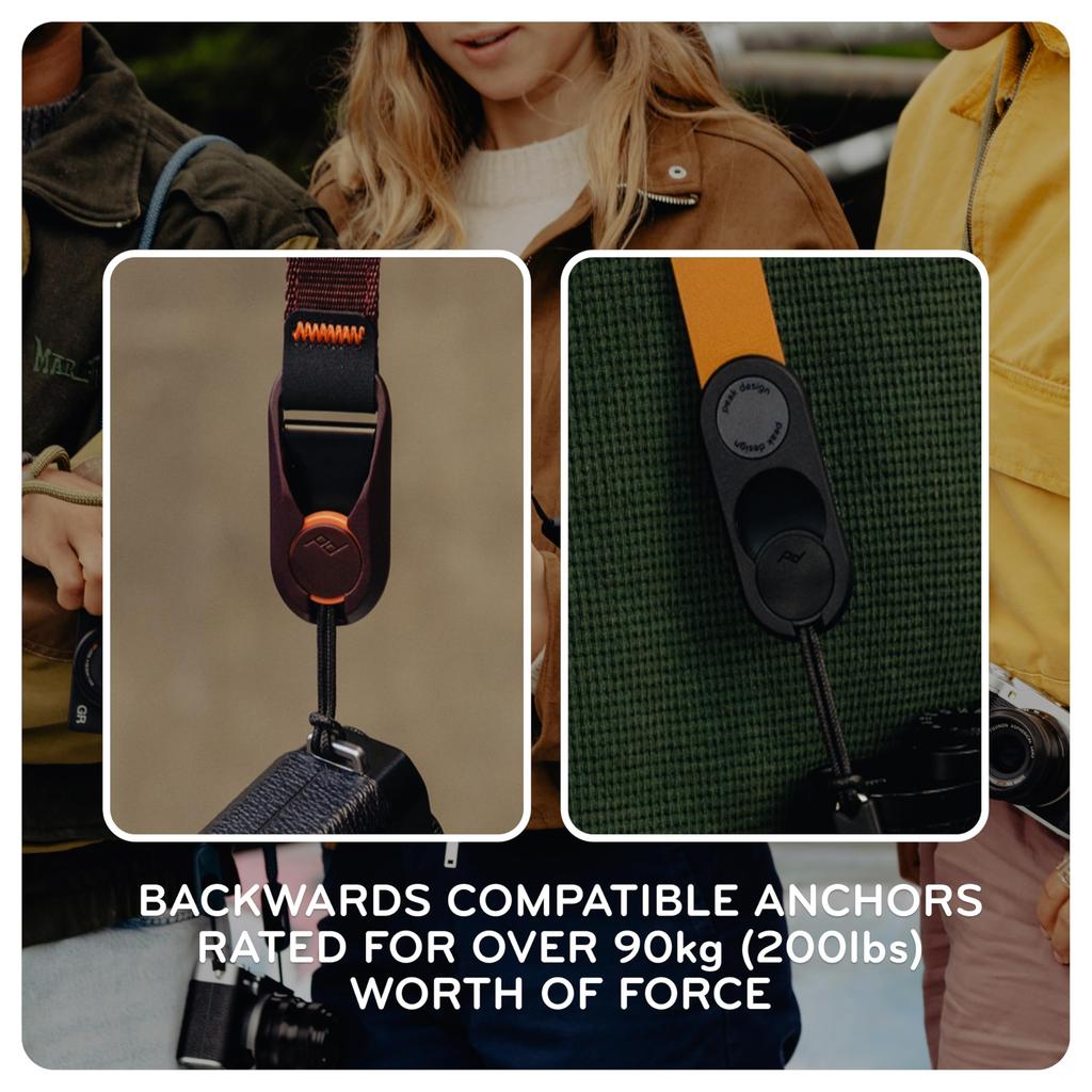 Peak Design Quick Release Cuff Wrist for Compact and Cameras Strap, Leather, Amber, LRS-WR-AM-1, Point-and-Shoot