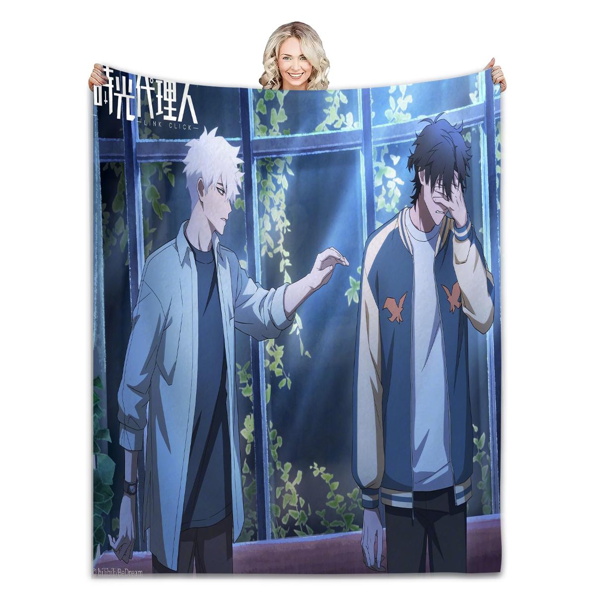 

Аниме Link Click Одеяла Флис Весна Осень Многофункциональное Ультрамягкое Плед для Дивана Путешествий Покрывало Flannel 75 x 100