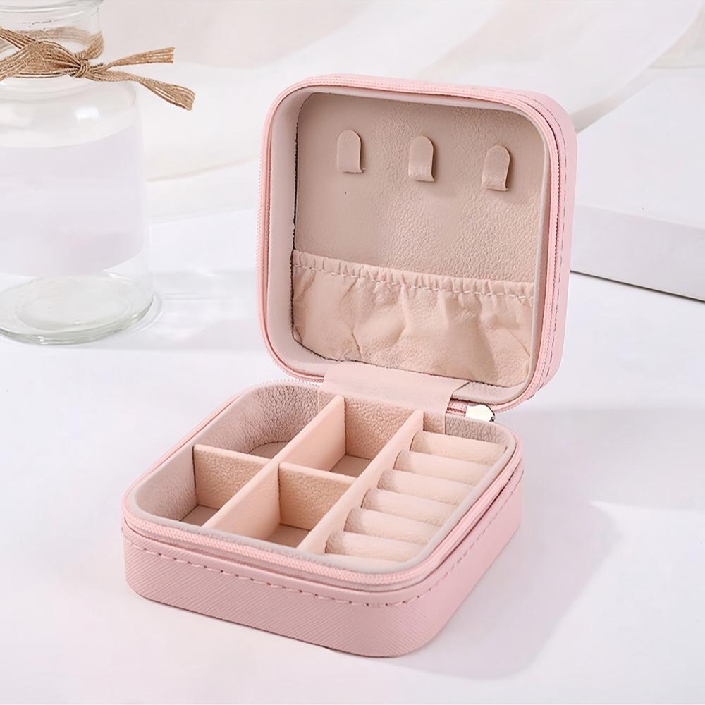 Mehrzweck-Schmuckorganizer für Halsketten und Ohrringe, mit 6 Fächern, perfekt für den täglichen Gebrauch, Reisen und Fitnesstaschen zwq